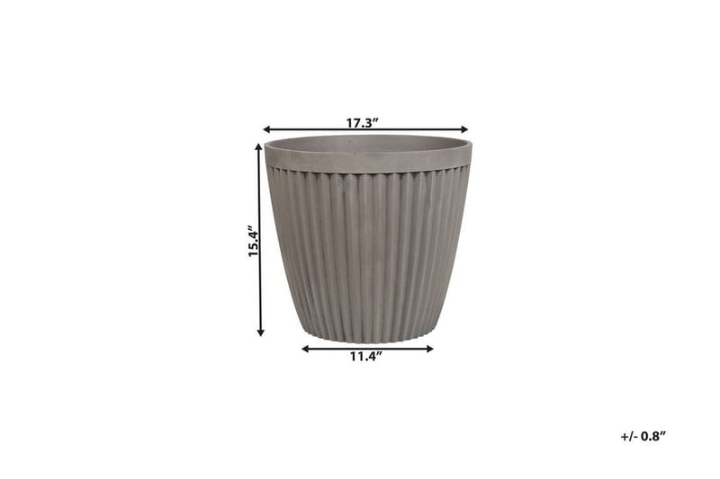 Poka Krukke 44 cm - Grå - Innredning - Krukker