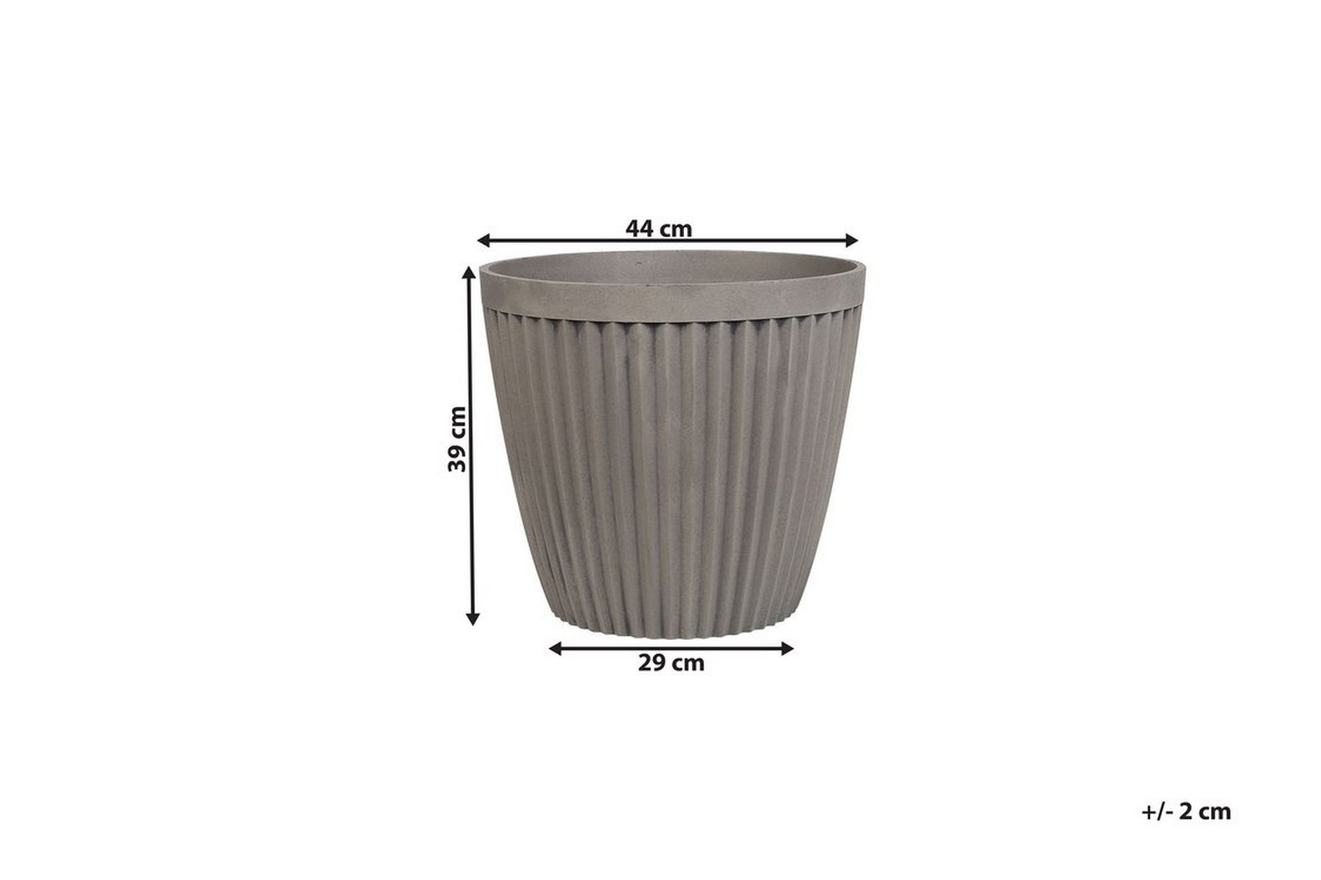 Poka Krukke 44 cm - Grå - Innredning - Krukker