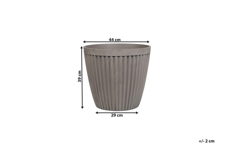 Poka Krukke 44 cm - Grå - Innredning - Krukker