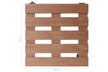 Pottetraller 2 stk brun 30x30x7,5 cm WPC - Brun - Innredning - Krukker