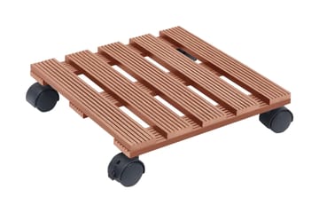 Pottetraller 2 stk brun 30x30x7,5 cm WPC - Brun - Innredning - Krukker