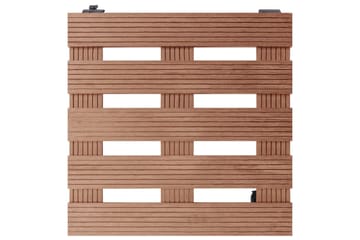 Pottetraller 2 stk brun 30x30x7,5 cm WPC - Brun - Innredning - Krukker