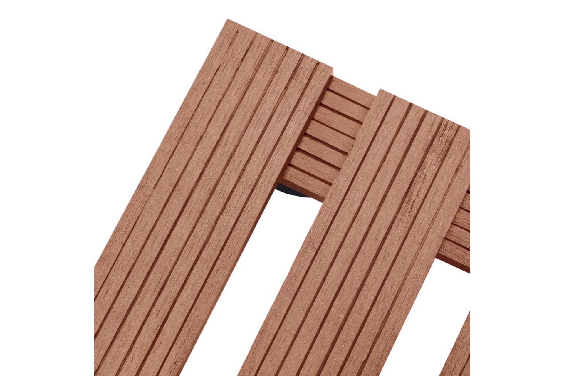 Pottetraller 2 stk brun 30x30x7,5 cm WPC - Brun - Innredning - Krukker