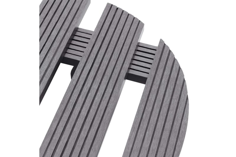 Pottetraller 2 stk grå Ø30x7,5 cm WPC - Grå - Dekorasjon - Krukker