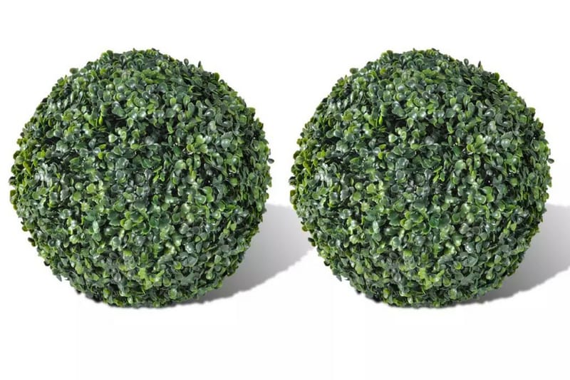 Buksbomball kunstige blader 27 cm 2 stk - Innredning - Kunstige planter