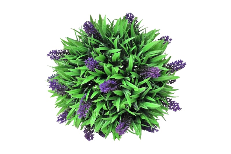 Kunstig buksbomball med lavendel sett med 2 stk 28 cm - Innredning - Kunstige planter