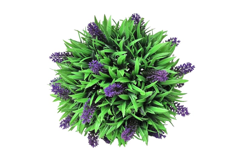 Kunstig buksbomball med lavendel sett med 2 stk 28 cm - Balkongblomster - Kunstige planter