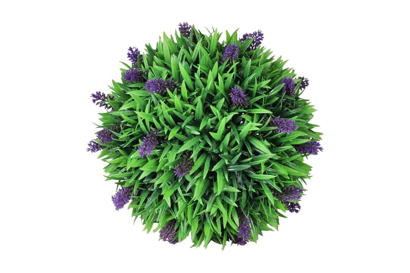 Kunstig buksbomball med lavendel sett med 2 stk 36 cm - Innredning - Kunstige planter