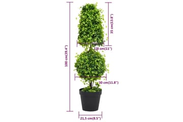 Kunstig buksbomplante med potte 100 cm grønn - grønn - Innredning - Kunstige planter