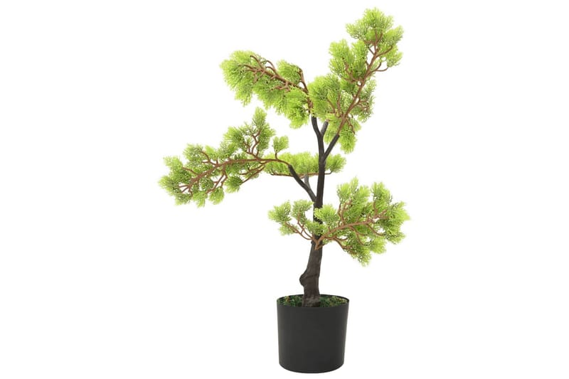 Kunstig sypress bonsai med potte 60 cm grønn - grønn - Balkongblomster - Kunstige planter