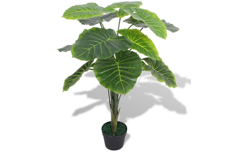 Kunstig taroplanten med potte 70 cm grønn - Balkongblomster - Kunstige planter