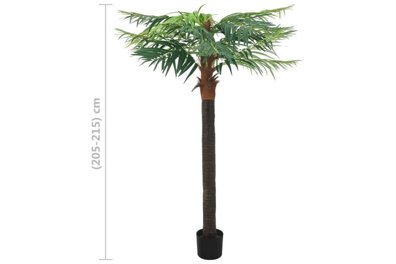 Kunstig palmetre med potte 215 cm grønn - grønn - Balkongblomster - Kunstige planter