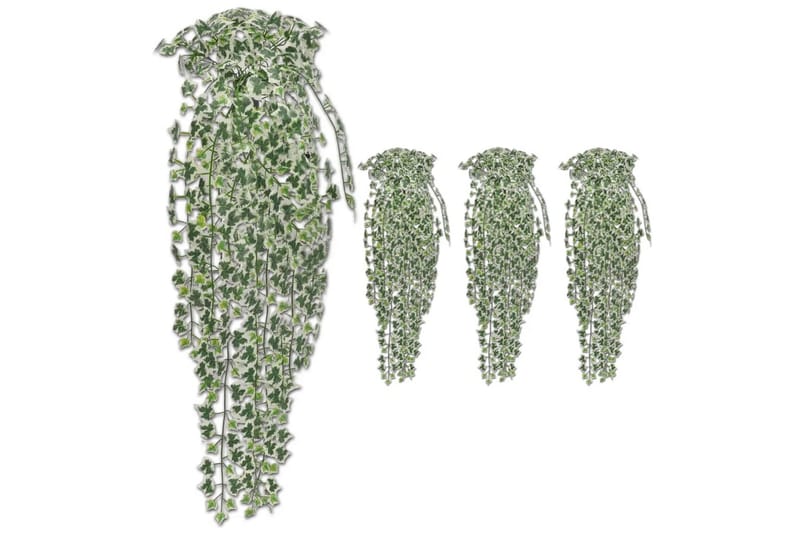 Kunstige eføybusker 4 stk broket 90 cm - Innredning - Kunstige planter