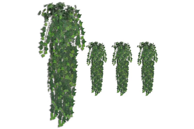 Kunstige eføybusker 4 stk grønn 90 cm - Balkongblomster - Kunstige planter