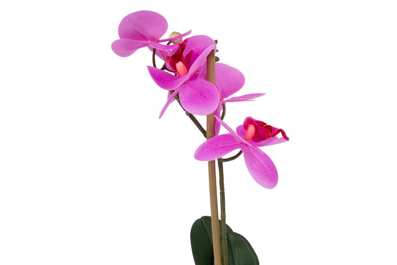 Lilla Orkidea 46 cm på Svart Krukke - Balkongblomster - Kunstige planter