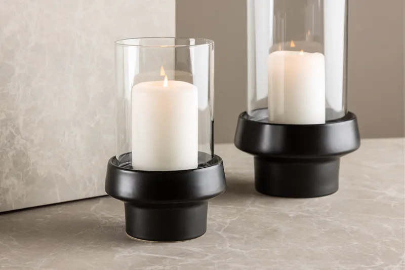 Davida Lyslykt 13x20 cm - Svart - Innredning - Lys & dufter - Lysestaker og lykter