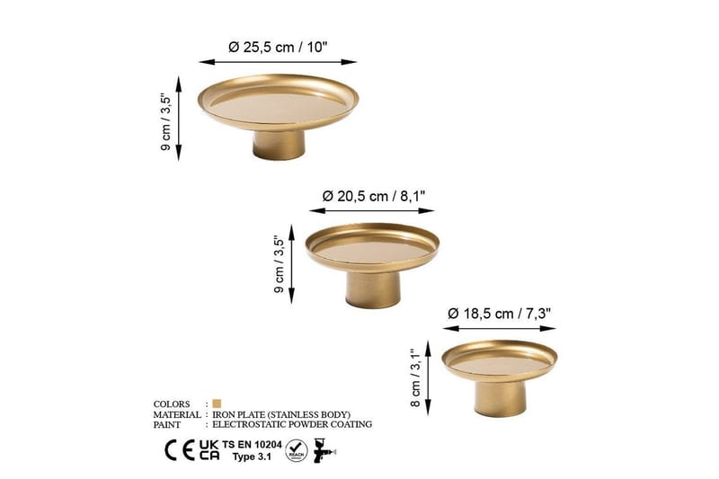 Dekorativt metalltilbehør Mirven Gull - Gull - Innredning - Lys & dufter - Lysestaker og lykter