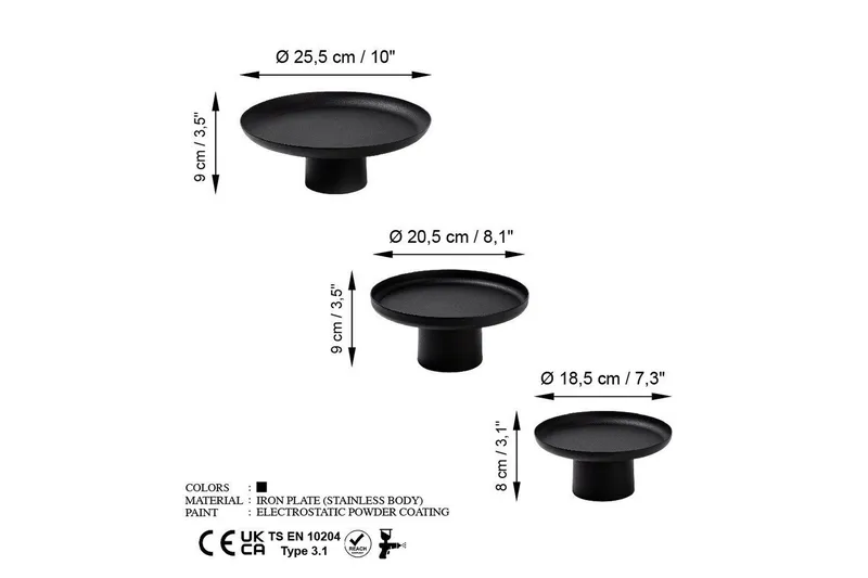 Dekorativt metalltilbehør Mirven Svart - Svart - Innredning - Lys & dufter - Lysestaker og lykter