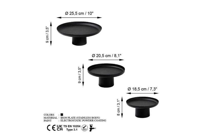 Dekorativt metalltilbehør Mirven Svart - Svart - Innredning - Lys & dufter - Lysestaker og lykter