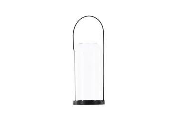 Flora Lyslykt 13x35 cm - Svart - Innredning - Lys & dufter - Lysestaker og lykter