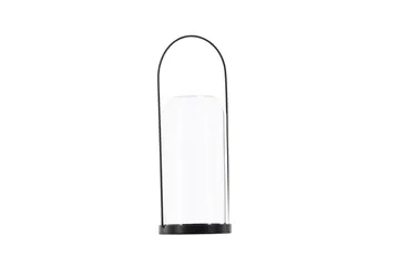 Flora Lyslykt 13x35 cm - Svart - Innredning - Lys & dufter - Lysestaker og lykter