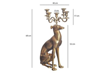 Dekorativ figur Wohnling Lysestake Greyhound Aluminium Moderne - Innredning - Lys & dufter - Lysestaker og lykter
