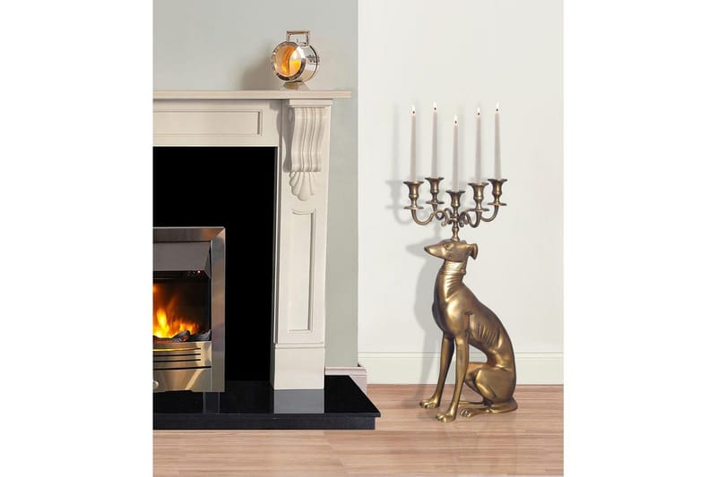 Dekorativ figur Wohnling Lysestake Greyhound Aluminium Moderne - Innredning - Lys & dufter - Lysestaker og lykter