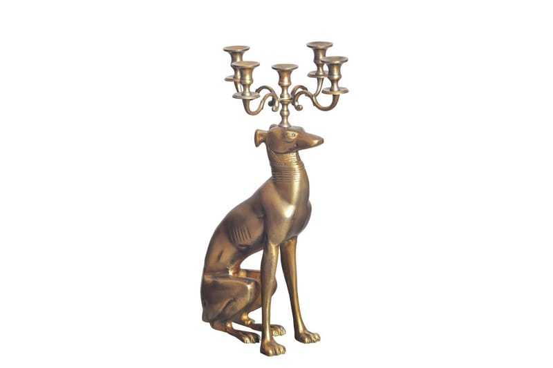 Dekorativ figur Wohnling Lysestake Greyhound Aluminium Moderne - Innredning - Lys & dufter - Lysestaker og lykter
