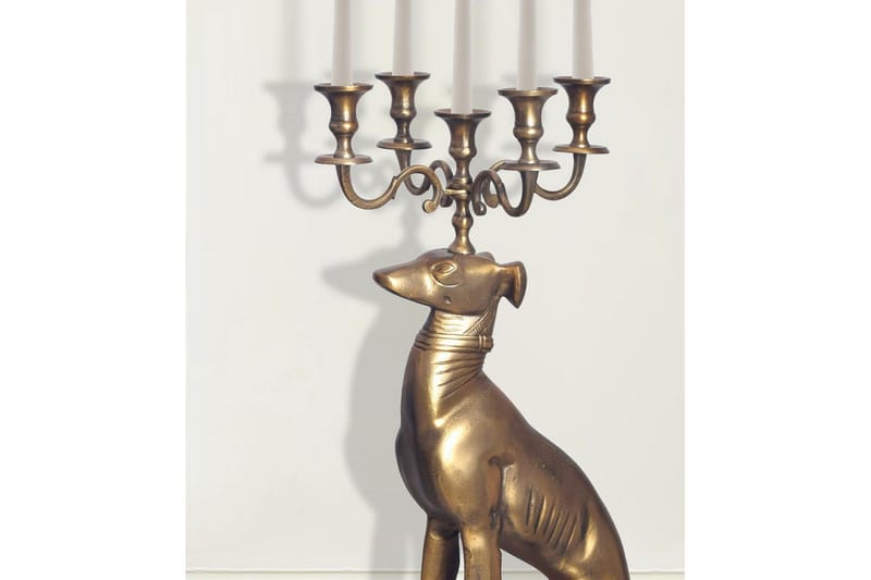 Dekorativ figur Wohnling Lysestake Greyhound Aluminium Moderne - Innredning - Lys & dufter - Lysestaker og lykter