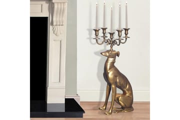 Dekorativ figur Wohnling Lysestake Greyhound Aluminium Moderne - Innredning - Lys & dufter - Lysestaker og lykter