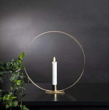 Flamme Ring innendørsdekorasjon 28,5 cm - messing/hvit - Innredning - Lys & dufter - Lysestaker og lykter - Kandelaber & lysestake bord