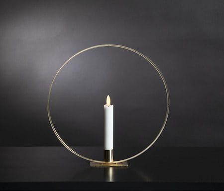 Flamme Ring innendørsdekorasjon 28,5 cm - messing/hvit - Innredning - Lys & dufter - Lysestaker og lykter - Kandelaber & lysestake bord