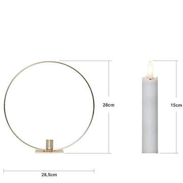 Flamme Ring innendørsdekorasjon 28,5 cm - messing/hvit - Innredning - Lys & dufter - Lysestaker og lykter - Kandelaber & lysestake bord