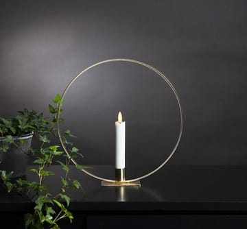 Flamme Ring innendørsdekorasjon 28,5 cm - messing/hvit - Innredning - Lys & dufter - Lysestaker og lykter - Kandelaber & lysestake bord