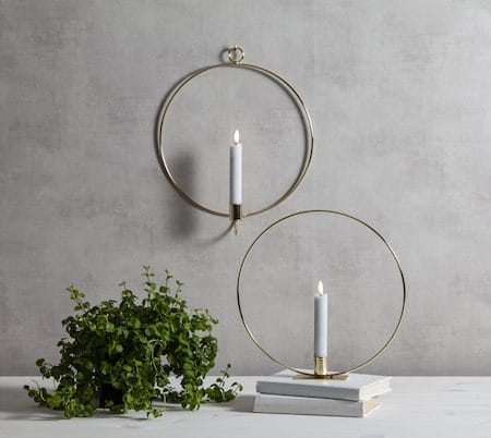 Flamme Ring innendørsdekorasjon 28,5 cm - messing/hvit - Innredning - Lys & dufter - Lysestaker og lykter - Kandelaber & lysestake bord