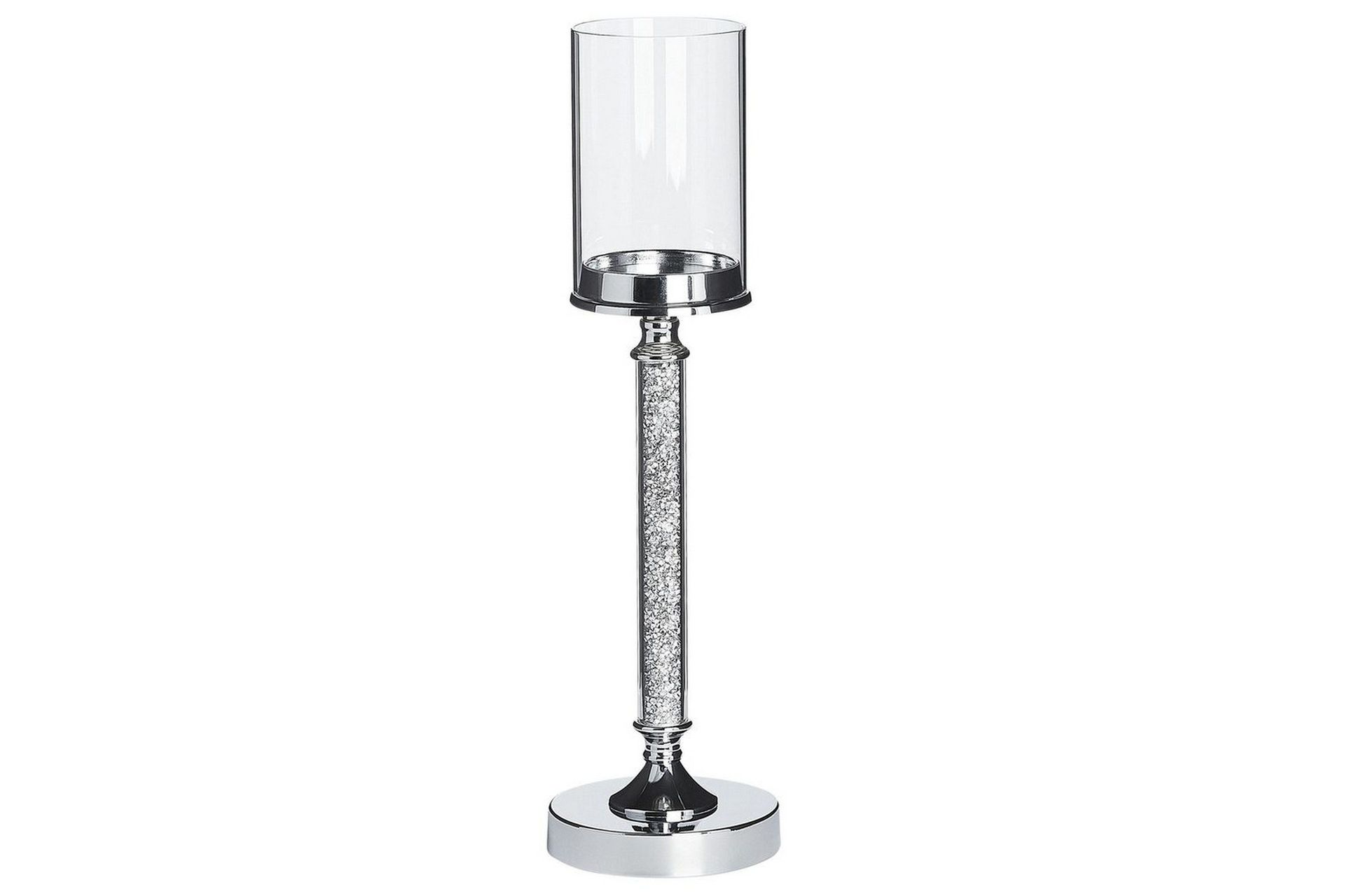 Ljusstake Beliani Abbeville Guld, 13x13x48 cm Silver -