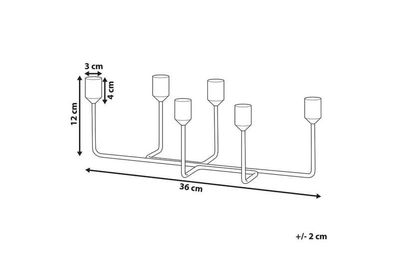 Ljusstake Beliani Bangka Black||GOLD - Innredning - Lys & dufter - Lysestaker og lykter - Kandelaber & lysestake bord