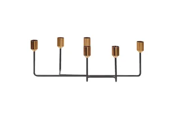 Ljusstake Beliani Bangka Black||GOLD - Innredning - Lys & dufter - Lysestaker og lykter - Kandelaber & lysestake bord