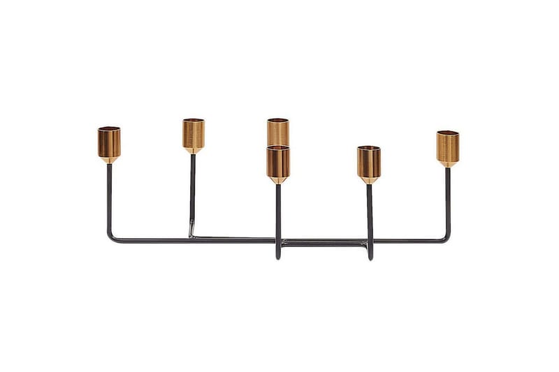 Ljusstake Beliani Bangka Black||GOLD - Innredning - Lys & dufter - Lysestaker og lykter - Kandelaber & lysestake bord