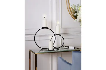 Ljusstake Beliani Cakung Black - Innredning - Lys & dufter - Lysestaker og lykter - Kandelaber & lysestake bord