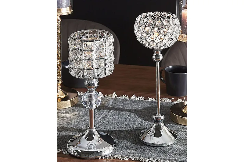 Ljusstake Beliani Esternay Silver - Innredning - Lys & dufter - Lysestaker og lykter - Kandelaber & lysestake bord