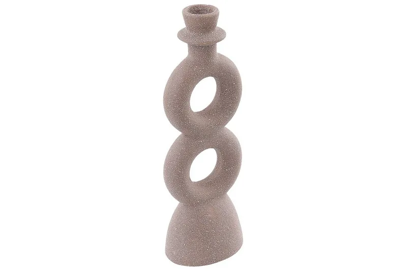 Ljusstake Beliani Naousa Beige - Innredning - Lys & dufter - Lysestaker og lykter - Kandelaber & lysestake bord