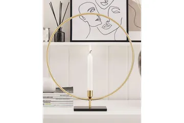 Ljusstake Beliani Seram GOLD||Black - Innredning - Lys & dufter - Lysestaker og lykter - Kandelaber & lysestake bord