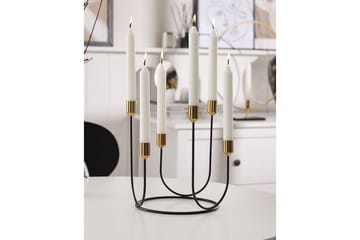 Ljusstake Beliani Panay Black||GOLD - Innredning - Lys & dufter - Lysestaker og lykter - Kandelaber & lysestake bord