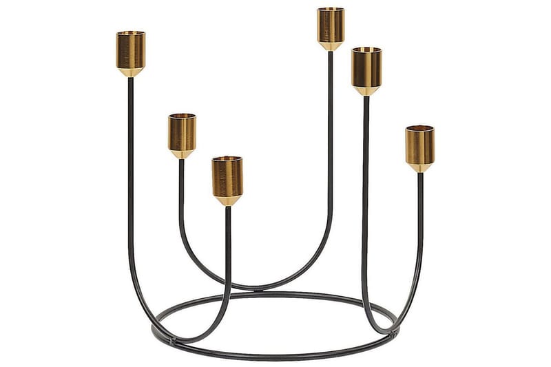Ljusstake Beliani Panay Black||GOLD, undefined