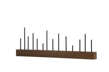 Lysestake og kandelaber til bord Venture Home Kungsberget lysestake Walnut - Innredning - Lys & dufter - Lysestaker og lykter - Kandelaber & lysestake bord