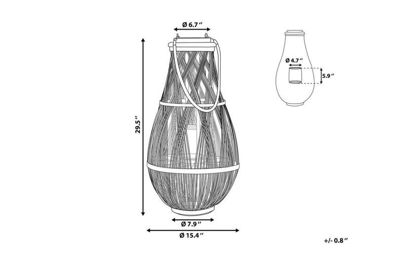 Tonga Lykt 39 cm - Svart - Lysestaker og lykter - Dekorasjon