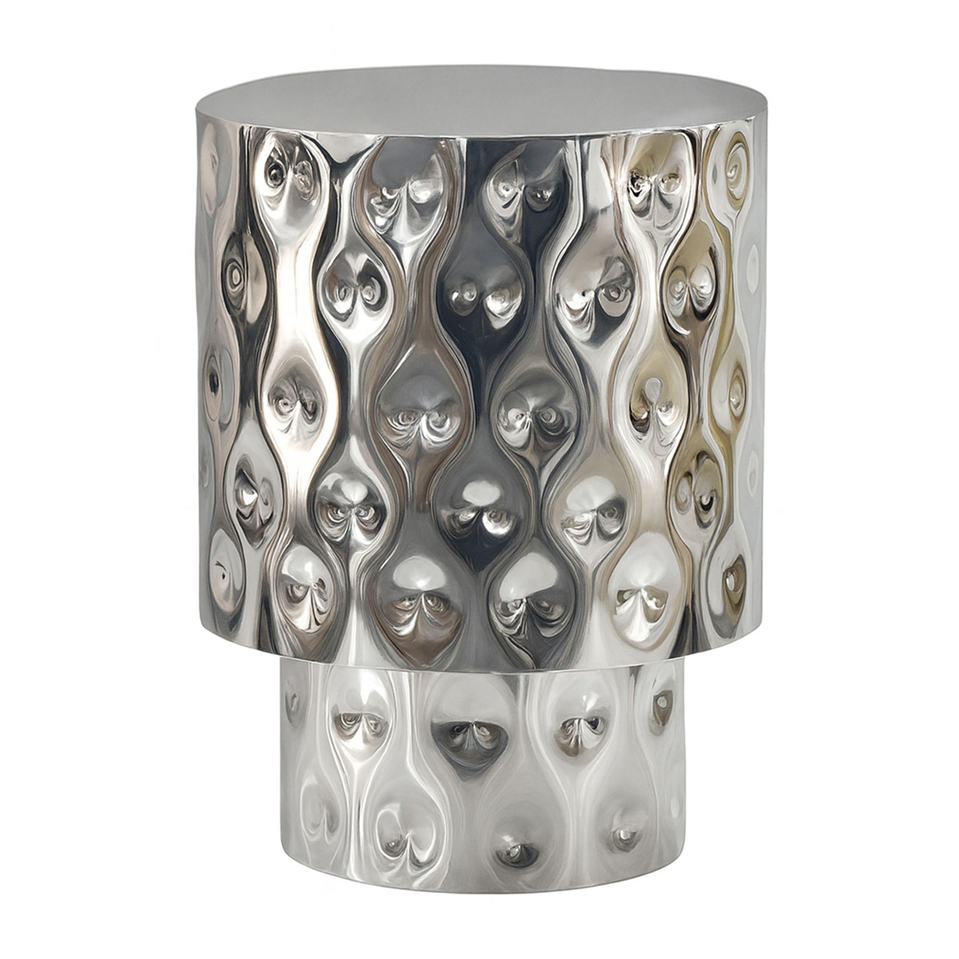 Melnor rundt sidebord 36 cm i aluminium - Sølv