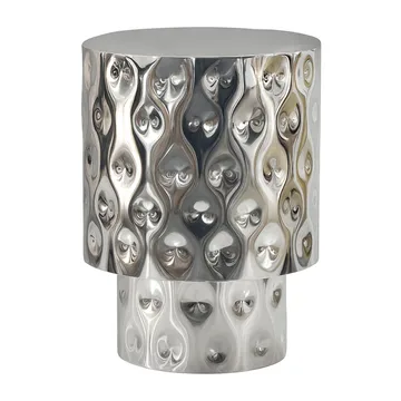Melnor rundt sidebord 36 cm i aluminium - Sølv - Innredning - Lys & dufter - Lysestaker og lykter