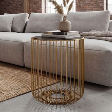 Nevran rundt sidebord 40 cm i glass og metall - Gull - Innredning - Lys & dufter - Lysestaker og lykter